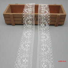 Load image into Gallery viewer, 10 Yards White Lace Ribbon Tape (40MM Wide)