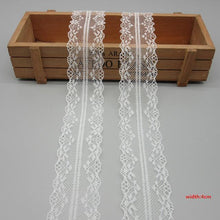 Load image into Gallery viewer, 10 Yards White Lace Ribbon Tape (40MM Wide)